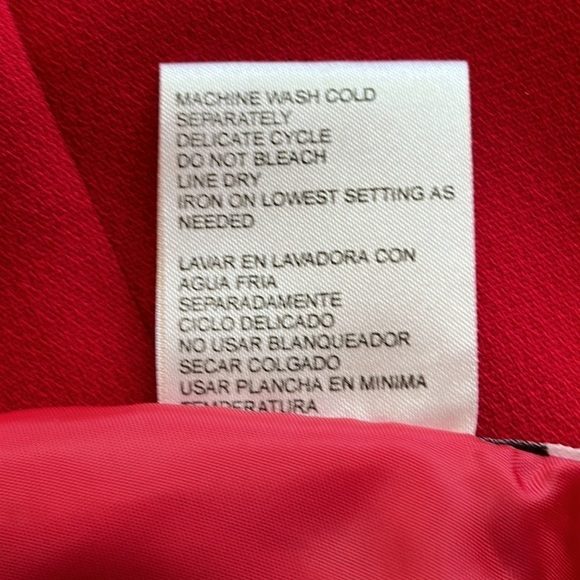 PLAZA South Petite Sleeveless Ruffle Hem Dress Size 10P Red - Picture 7 of 8